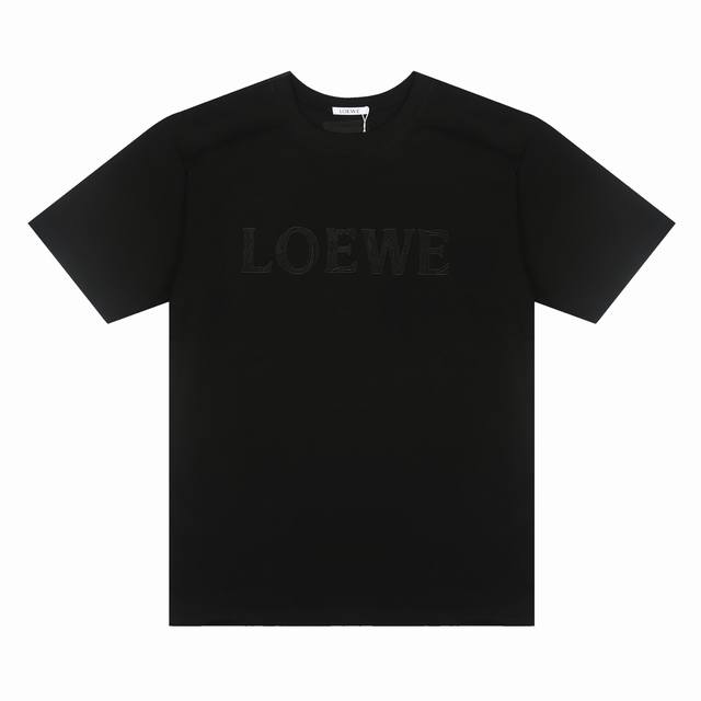 Loewe* Loewe 25Ss new embroidered letter Logo couple short-sleeved T-shirt - Cus