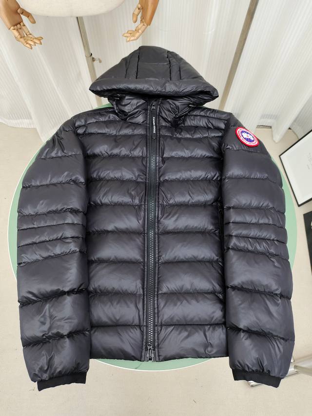 2227Mb High Edition Canada Goose Crofton Hooded Lightweight Down Jacket, a down