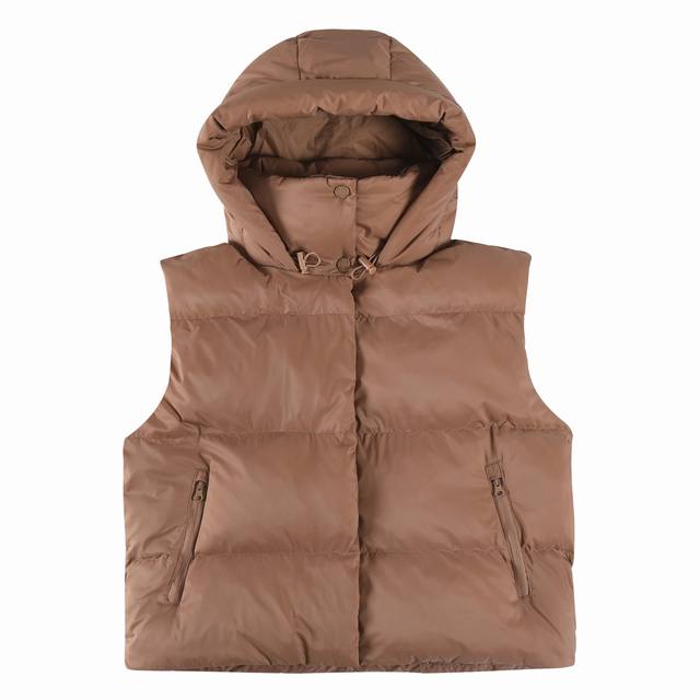 Positive p-grade Alo vest A cotton Alo Yoga Gold Rush puffer Vest hooded solid
