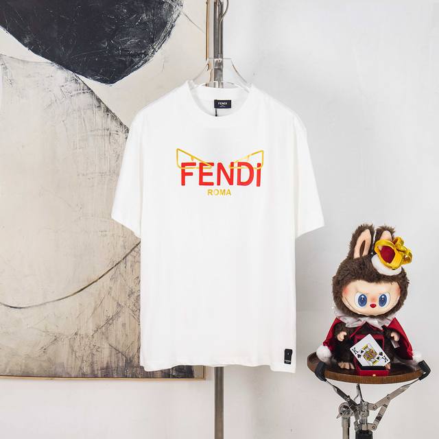 Zp Version [Exclusive] Fendi Fd 2025S Spring/Summer new logo loose, slimming, ca
