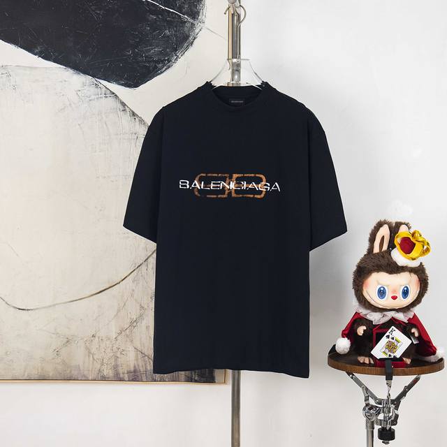 Zp Version [Exclusive Supply] Balenciaga Distressed Letter Print T-shirt Fabric: