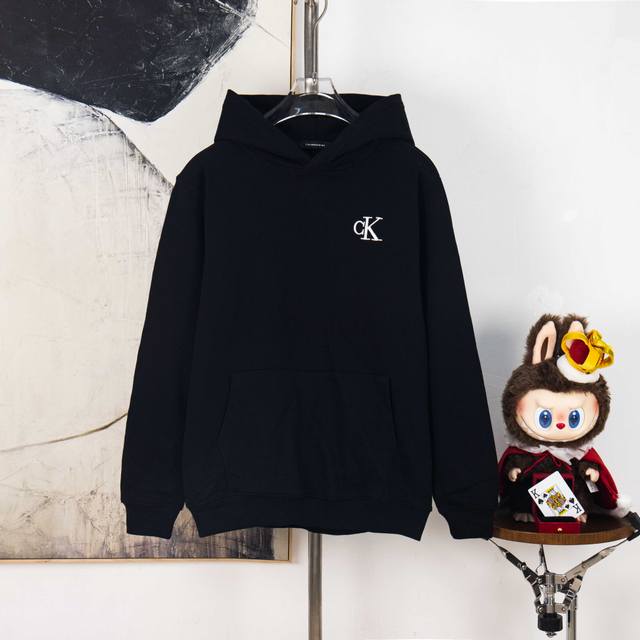 Zp version [Exclusive Supply] Ck hooded sweatshirt with small chest label, hood