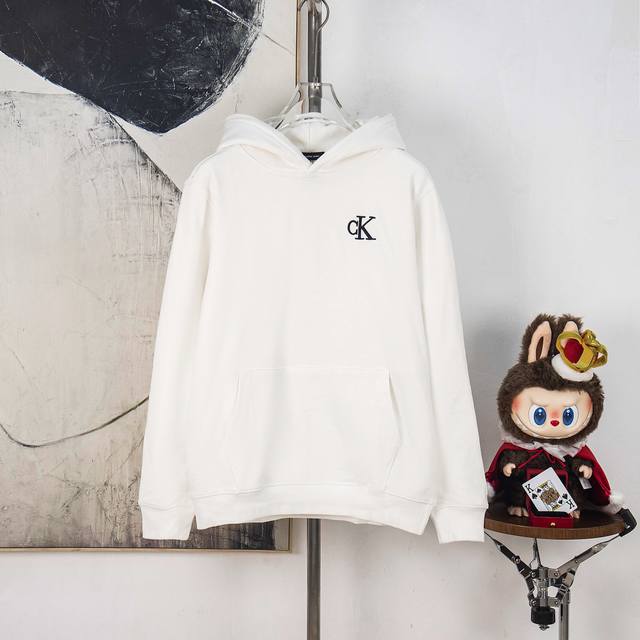 Zp version [Exclusive Supply] Ck hooded sweatshirt with small chest label, hood