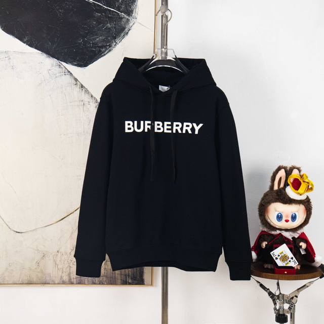 Zp Version [Exclusive] Burberry classic lettering 3D silicone print drawstring h