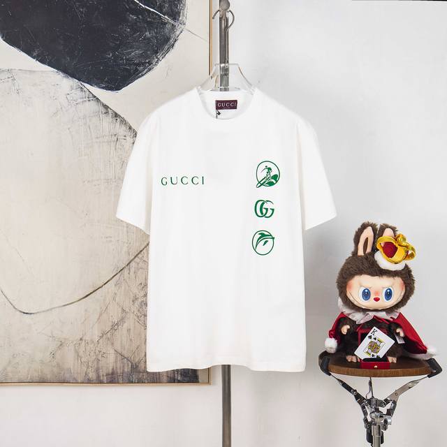 Zp version [Exclusive Supply] Gucci 300g round neck short-sleeved T-shirtBrand c