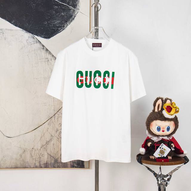 Zp version [Exclusive Supply] Gucci 300g round neck short-sleeved T-shirtBrand c