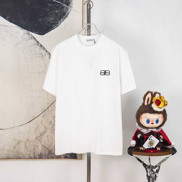 Zp version [Exclusive Supply] Balenciaga 300g round neck short-sleeved T-shirtBr