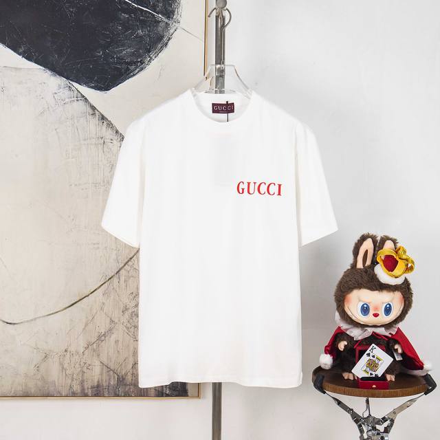 Zp version [Exclusive Supply] Gucci 300g round neck short-sleeved T-shirtBrand c