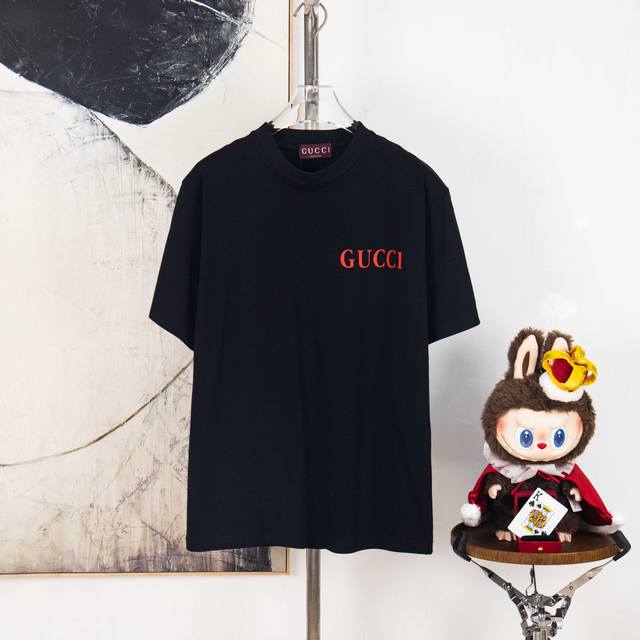 Zp version [Exclusive Supply] Gucci 300g round neck short-sleeved T-shirtBrand c