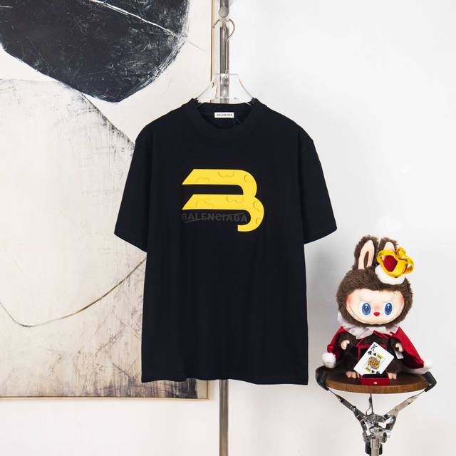 Zp version [Exclusive Supply] Balenciaga 300g round neck short-sleeved T-shirtBr