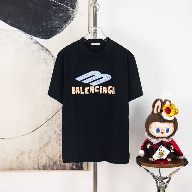 Zp version [Exclusive Supply] Balenciaga 300g round neck short-sleeved T-shirtBr