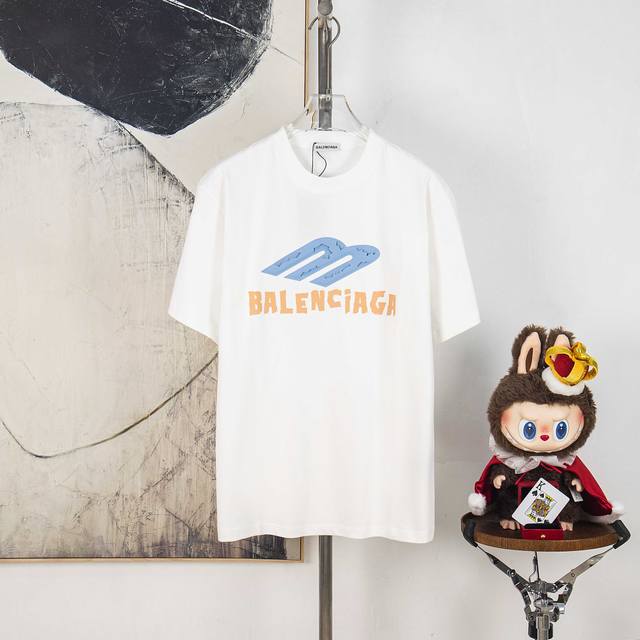 Zp version [Exclusive Supply] Balenciaga 300g round neck short-sleeved T-shirtBr