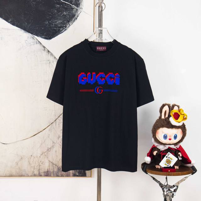 Zp version [Exclusive Supply] Gucci 300g round neck short-sleeved T-shirtBrand c