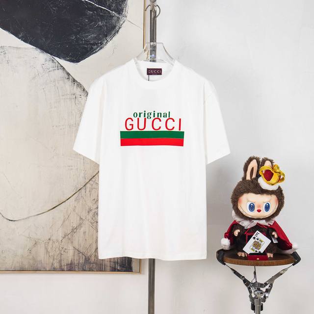 Zp version [Exclusive Supply] Gucci 300g round neck short-sleeved T-shirtBrand c