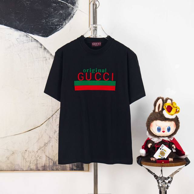 Zp version [Exclusive Supply] Gucci 300g round neck short-sleeved T-shirtBrand c