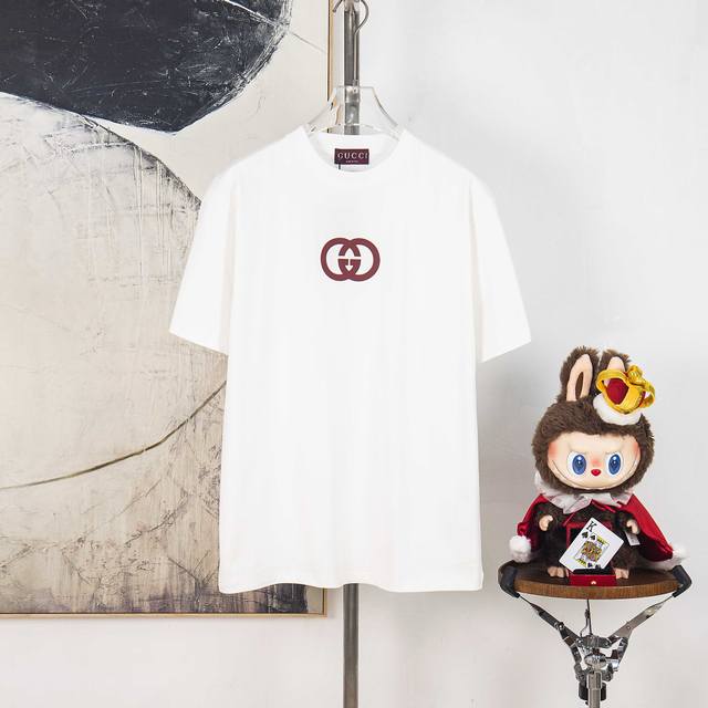 Zp version [Exclusive Supply] Gucci 300g round neck short-sleeved T-shirtBrand c