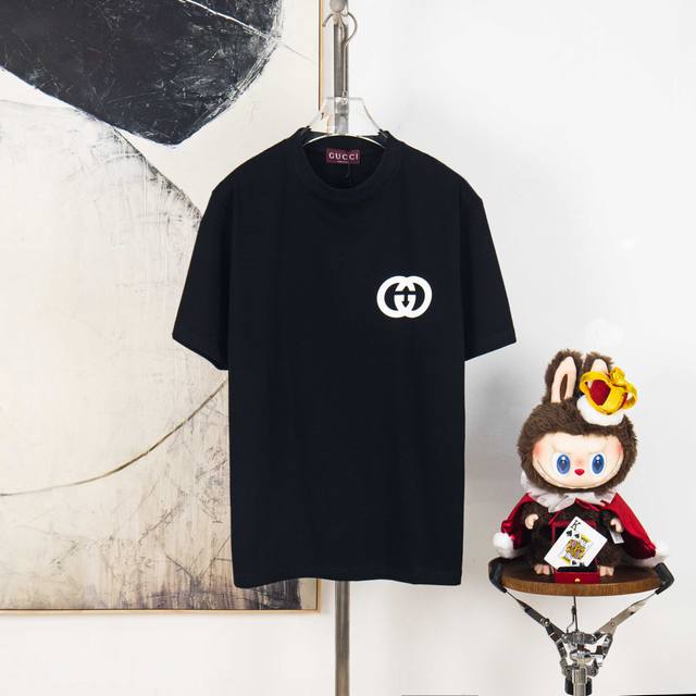 Zp version [Exclusive Supply] Gucci 300g round neck short-sleeved T-shirtBrand c