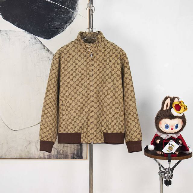 Zp Version [Exclusive] Gc 25Fw all-over jacquard stand-up collar. Gucci 25Fw ear