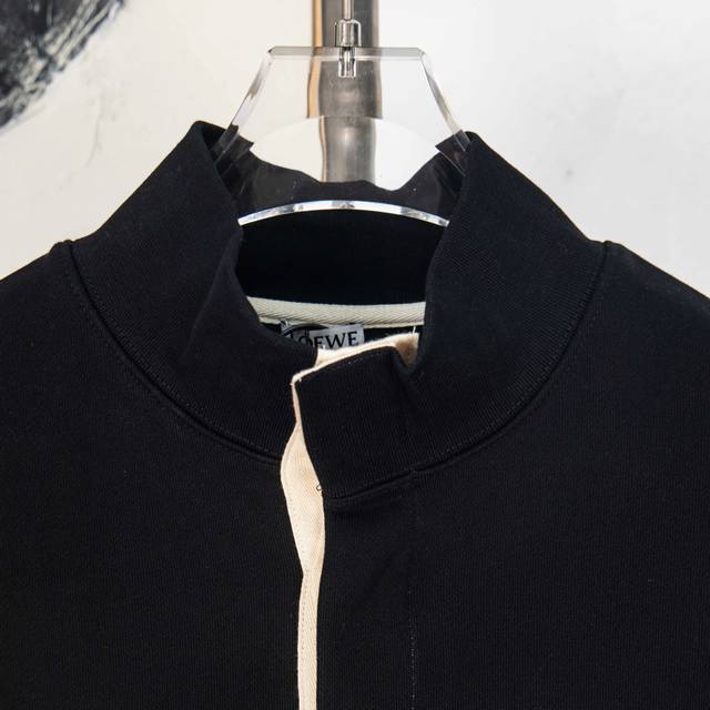 Zp Version [Exclusive] Loewe Web Embroidered Polo Sweatshirt Fabric: Crafted fro