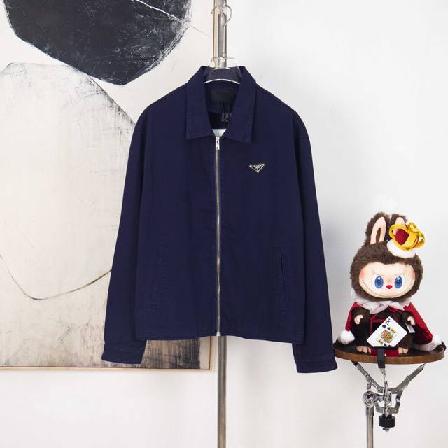 Zp Version [Exclusive] Prada Overdyed Denim Zipper Jacket Fabric: Pure cotton de