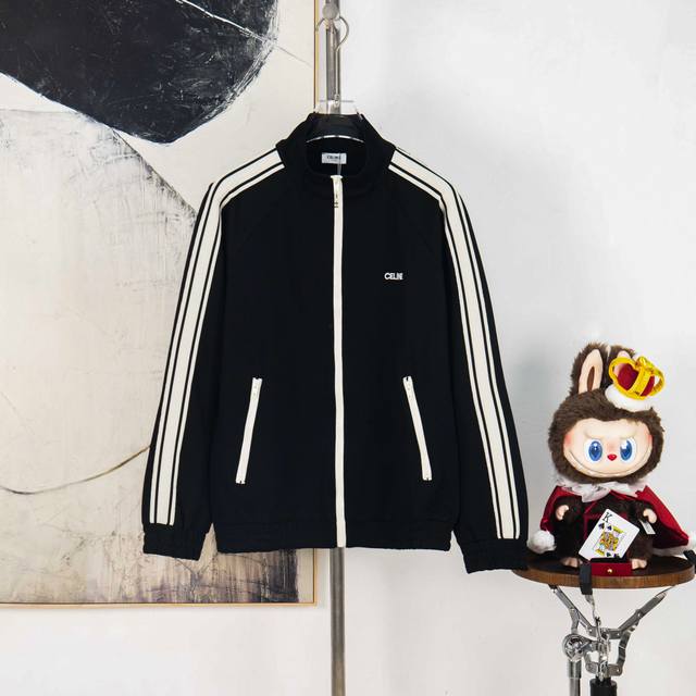 Zp version [exclusive supply] Celine small logo embroidered ribbon classic jacke