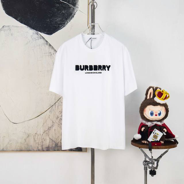 Zp version [Exclusive Supply] Burberry 270g round neck short-sleeved T-shirtBran
