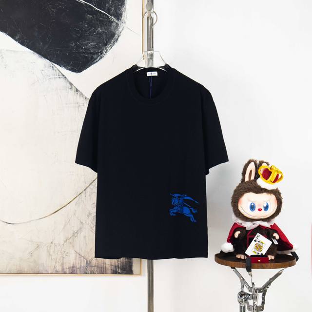 Zp version [Exclusive Supply] Burberry 270g round neck short-sleeved T-shirtBran