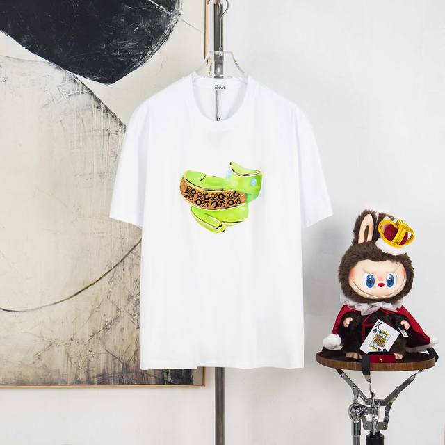 Zp version [Exclusive Supply] Loewe 270g round neck short-sleeved T-shirtBrand c