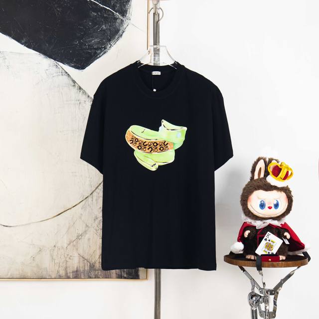 Zp version [Exclusive Supply] Loewe 270g round neck short-sleeved T-shirtBrand c