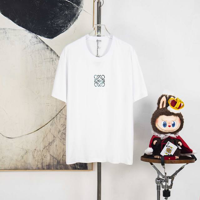 Zp version [Exclusive Supply] Loewe 270g round neck short-sleeved T-shirtBrand c