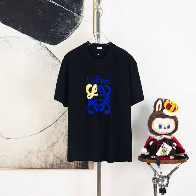 Zp version [Exclusive Supply] Loewe 270g round neck short-sleeved T-shirtBrand c