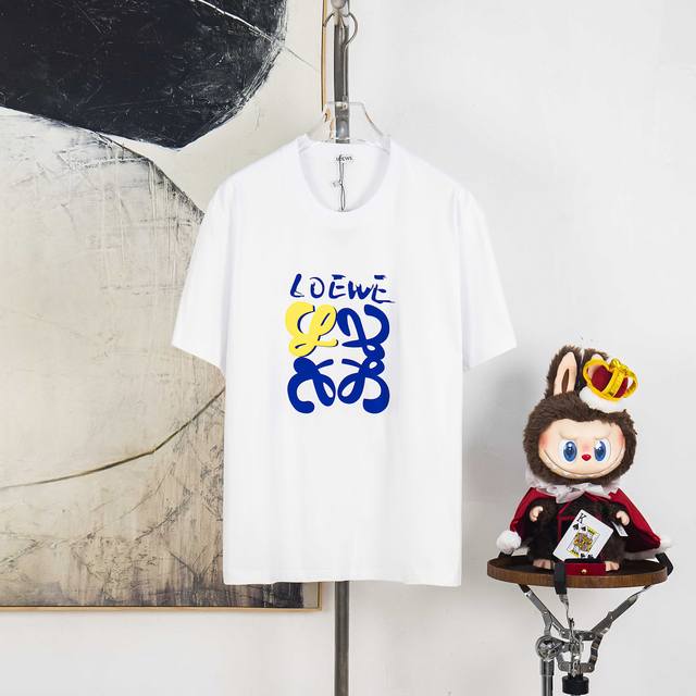 Zp version [Exclusive Supply] Loewe 270g round neck short-sleeved T-shirtBrand c