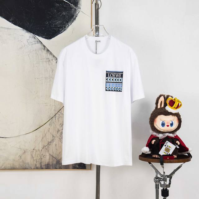 Zp version [Exclusive Supply] Loewe 270g round neck short-sleeved T-shirtBrand c