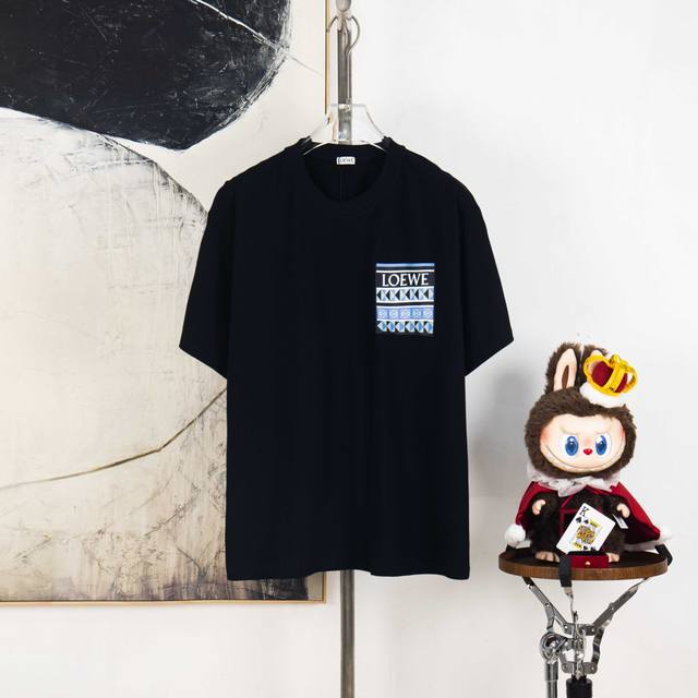 Zp version [Exclusive Supply] Loewe 270g round neck short-sleeved T-shirtBrand c