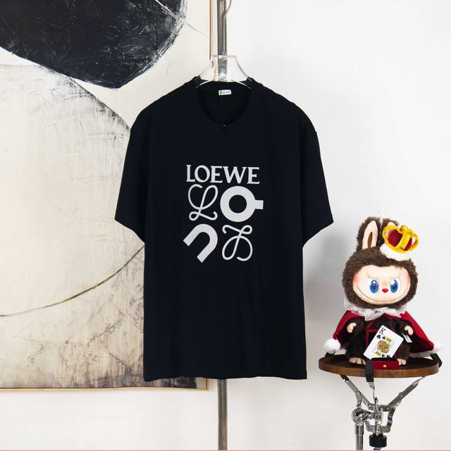 Zp version [Exclusive Supply] Loewe 270g round neck short-sleeved T-shirtBrand c