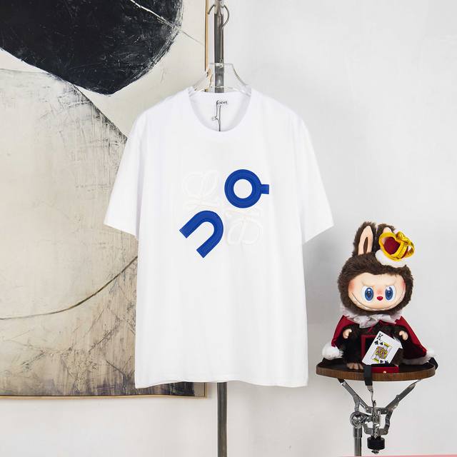 Zp version [Exclusive Supply] Loewe 270g round neck short-sleeved T-shirtBrand c