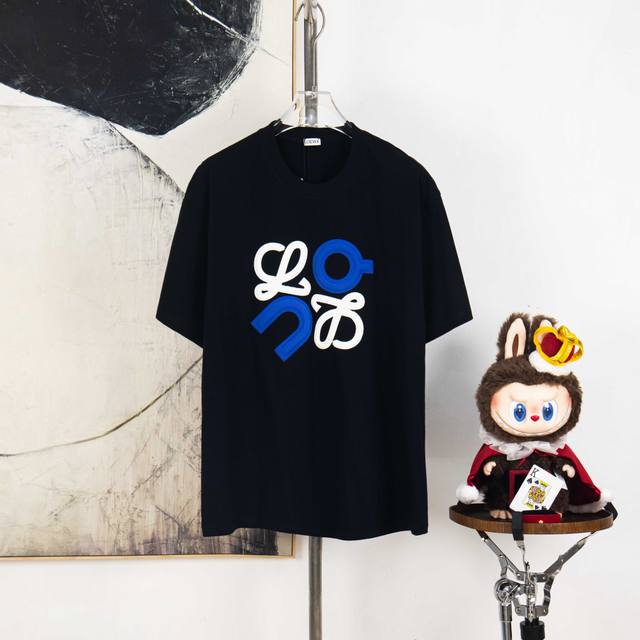 Zp version [Exclusive Supply] Loewe 270g round neck short-sleeved T-shirtBrand c