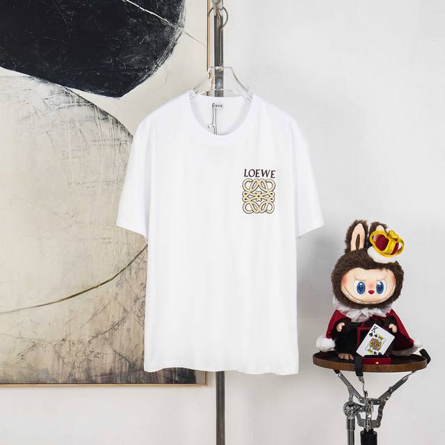 Zp version [Exclusive Supply] Loewe 270g round neck short-sleeved T-shirtBrand c