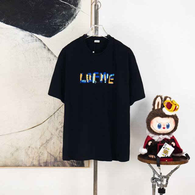 Zp version [Exclusive Supply] Loewe 270g round neck short-sleeved T-shirtBrand c