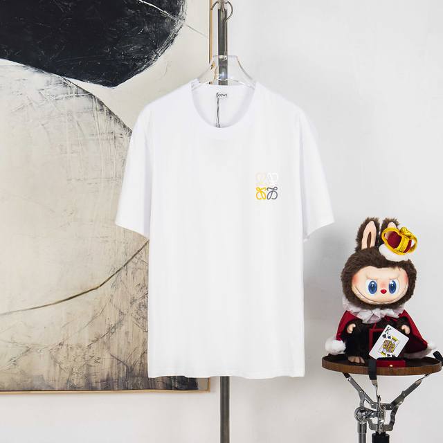 Zp version [Exclusive Supply] Loewe 270g round neck short-sleeved T-shirtBrand c