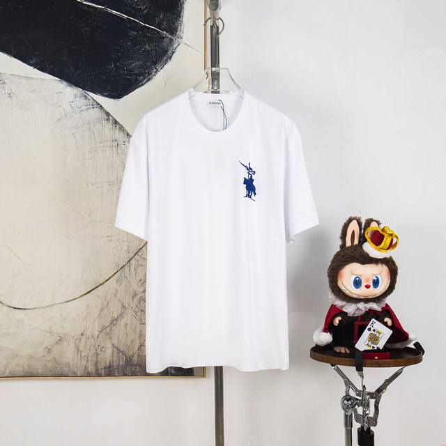 Zp version [Exclusive Supply] Burberry 270g round neck short-sleeved T-shirtBran