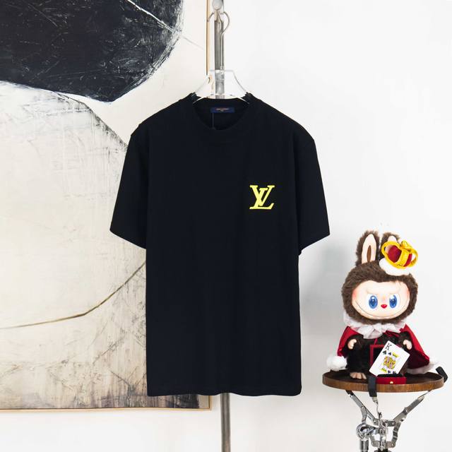 Zp version [Exclusive supply] Lv Louis Vuitton 300g round neck short-sleeved T-s