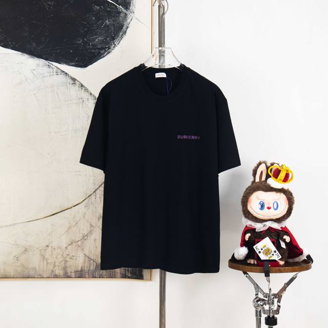Zp version [Exclusive Supply] Burberry 270g round neck short-sleeved T-shirtBran