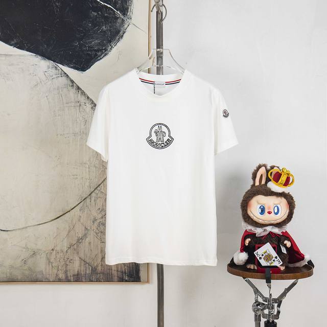 Zp version [Exclusive Supply] Moncler 300g round neck short-sleeved T-shirtBrand