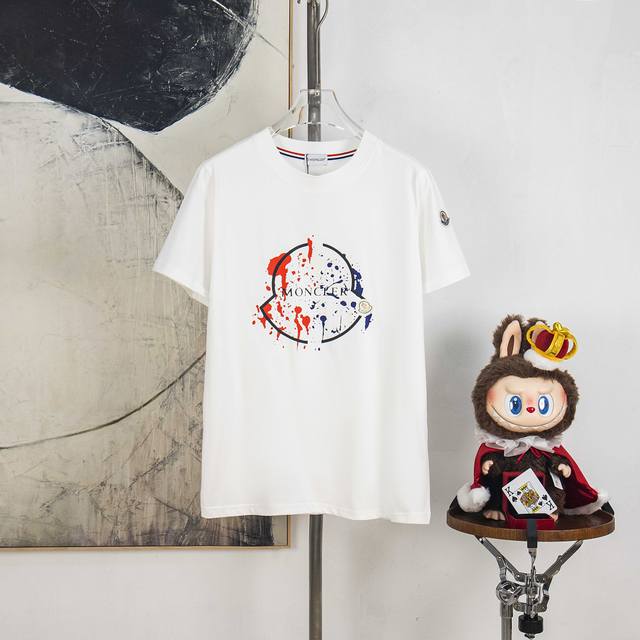 Zp version [Exclusive Supply] Moncler 300g round neck short-sleeved T-shirtBrand