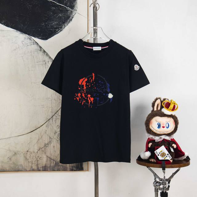 Zp version [Exclusive Supply] Moncler 300g round neck short-sleeved T-shirtBrand