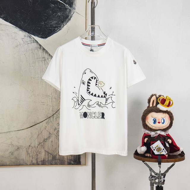 Zp version [Exclusive Supply] Moncler 300g round neck short-sleeved T-shirtBrand