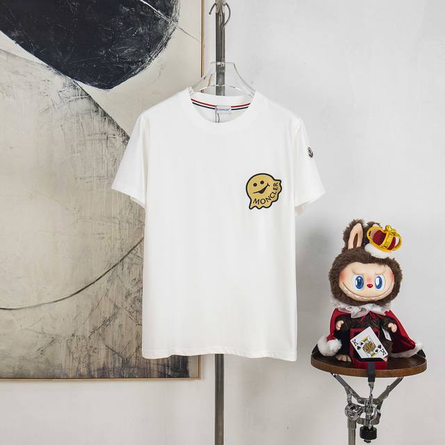 Zp version [Exclusive Supply] Moncler 300g round neck short-sleeved T-shirtBrand