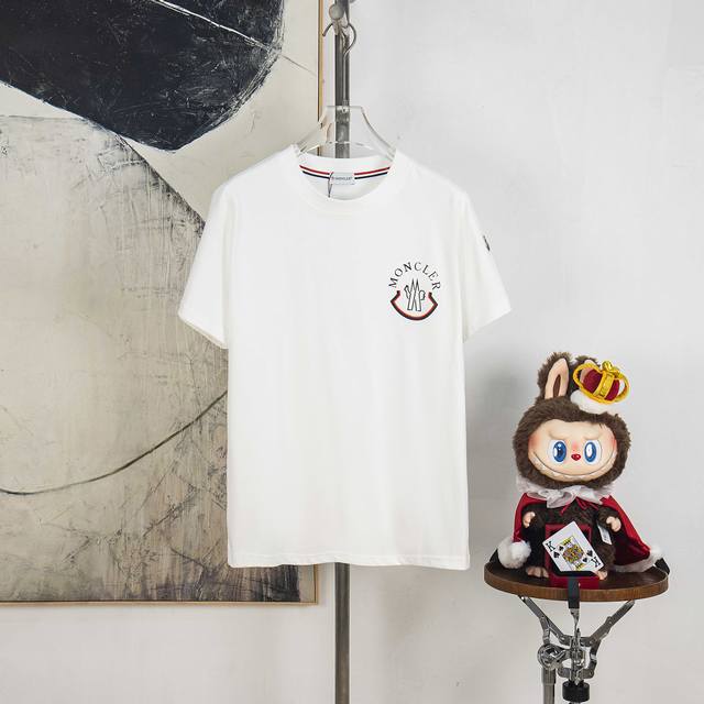 Zp version [Exclusive Supply] Moncler 300g round neck short-sleeved T-shirtBrand