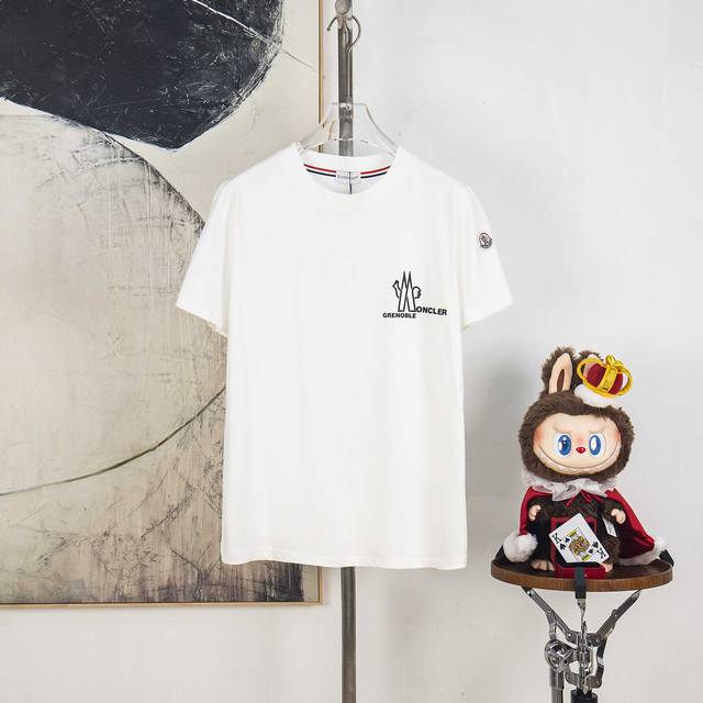 Zp version [Exclusive Supply] Moncler 300g round neck short-sleeved T-shirtBrand